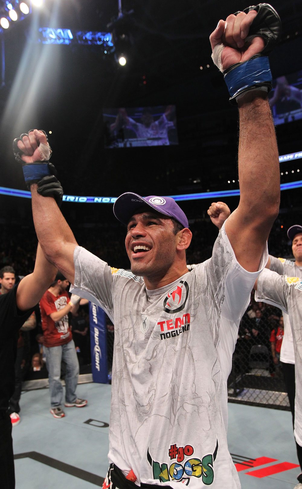 TORONTO, ON - DECEMBER 10:  Antonio Rogerio Nogueira reacts after defeating Tito Ortiz during the UFC 140 event at Air Canada Centre on December 10, 2011 in Toronto, Ontario, Canada.  (Photo by Nick Laham/Zuffa LLC/Zuffa LLC via Getty Images)