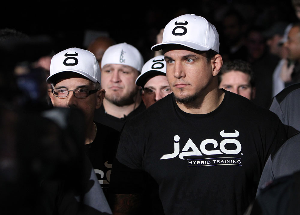 TORONTO, ON - DECEMBER 10:  Frank Mir enters the arena before his bout against Antonio Rodrigo Nogueira during the UFC 140 event at Air Canada Centre on December 10, 2011 in Toronto, Ontario, Canada.  (Photo by Josh Hedges/Zuffa LLC/Zuffa LLC via Getty Images)