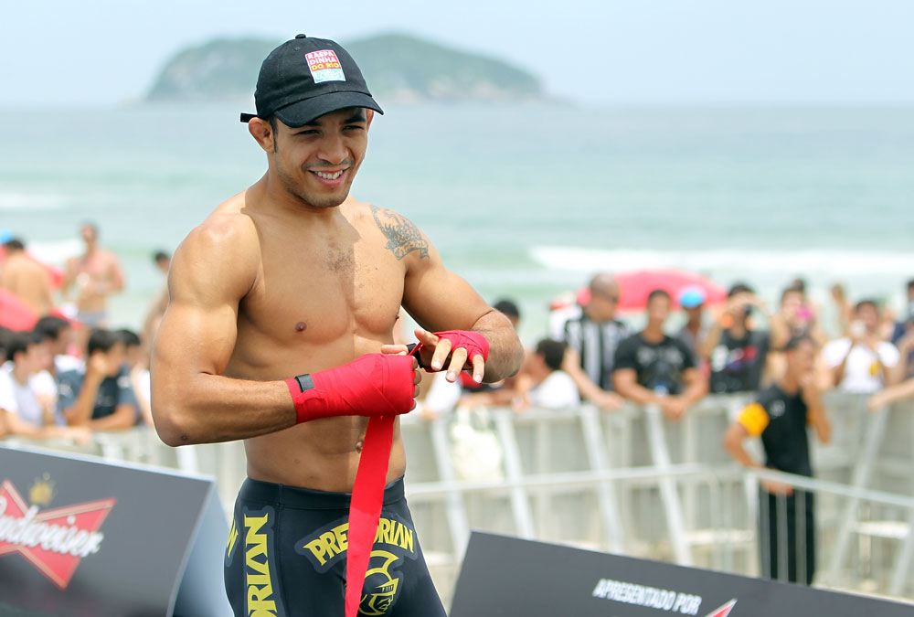 Jose Aldo durante el entrenamiento del miércoles
