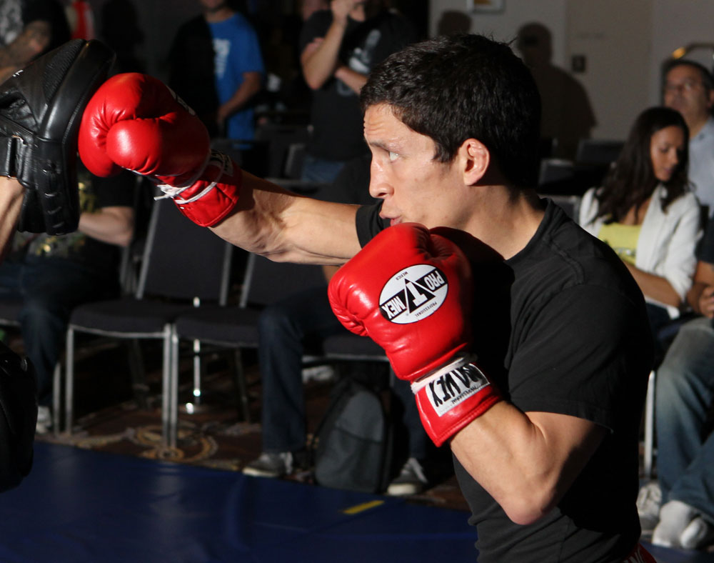Benavidez en los entrenamientos en Sydney