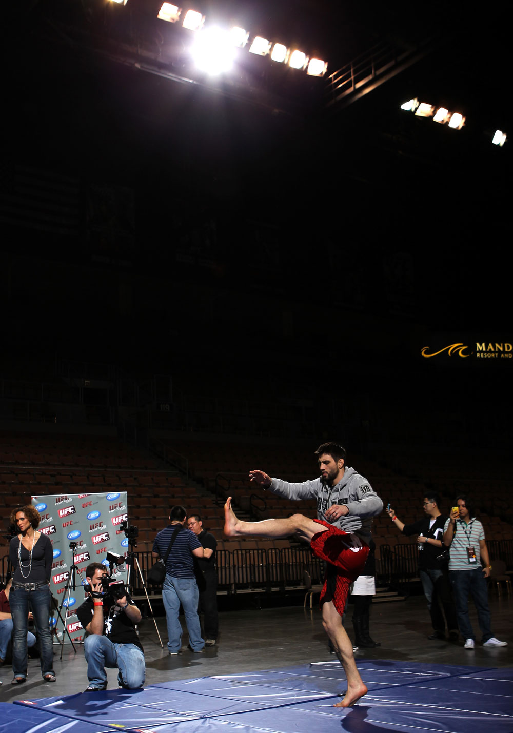 Condit entrenando en el Mandalay bay